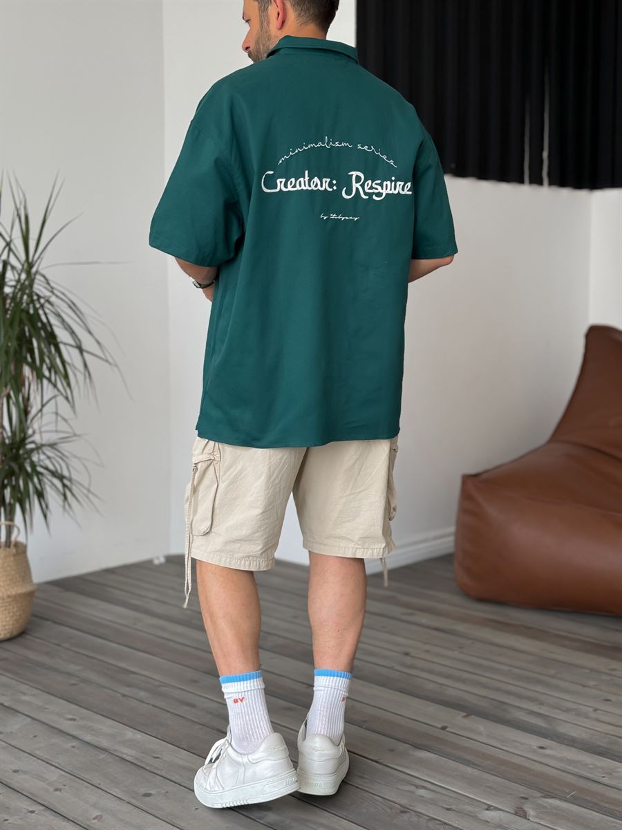 Res Embroidered Oversize Short Sleeve Shirt