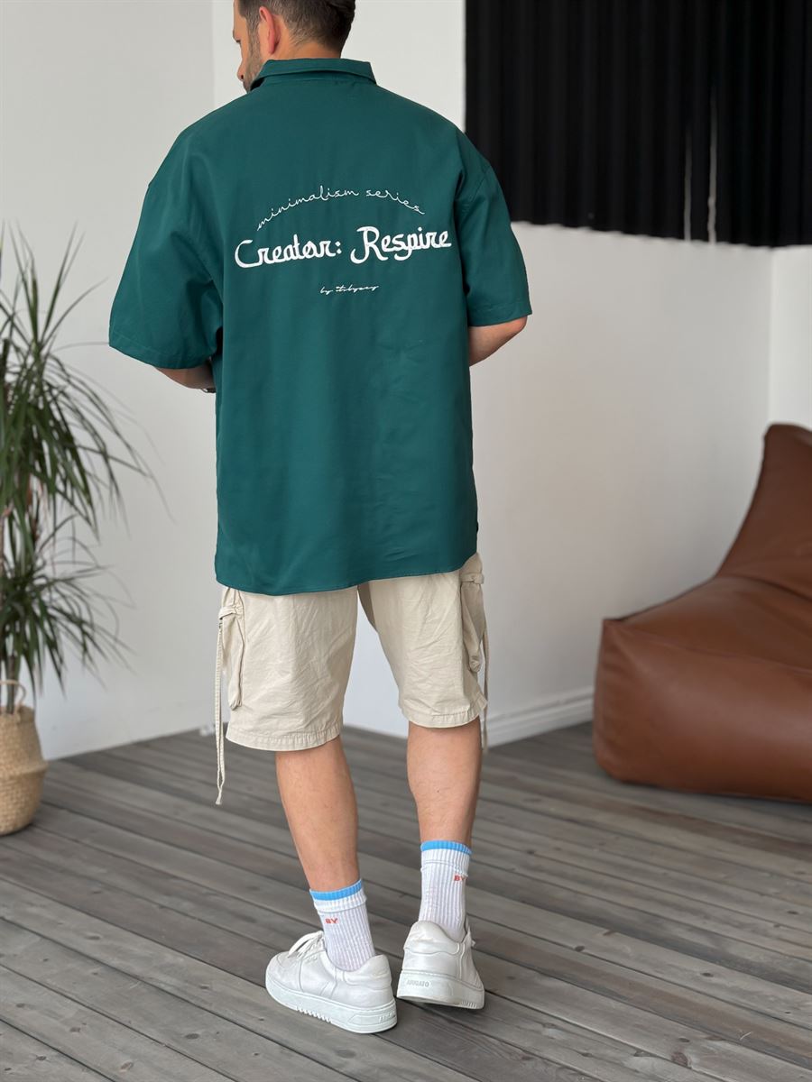 Res Embroidered Oversize Short Sleeve Shirt