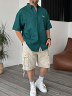 Res Embroidered Oversize Short Sleeve Shirt
