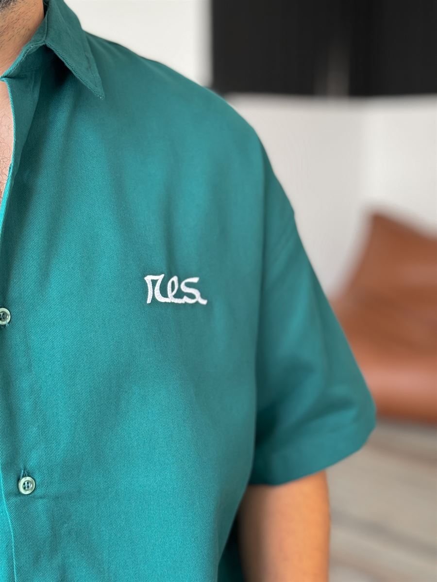 Res Embroidered Oversize Short Sleeve Shirt