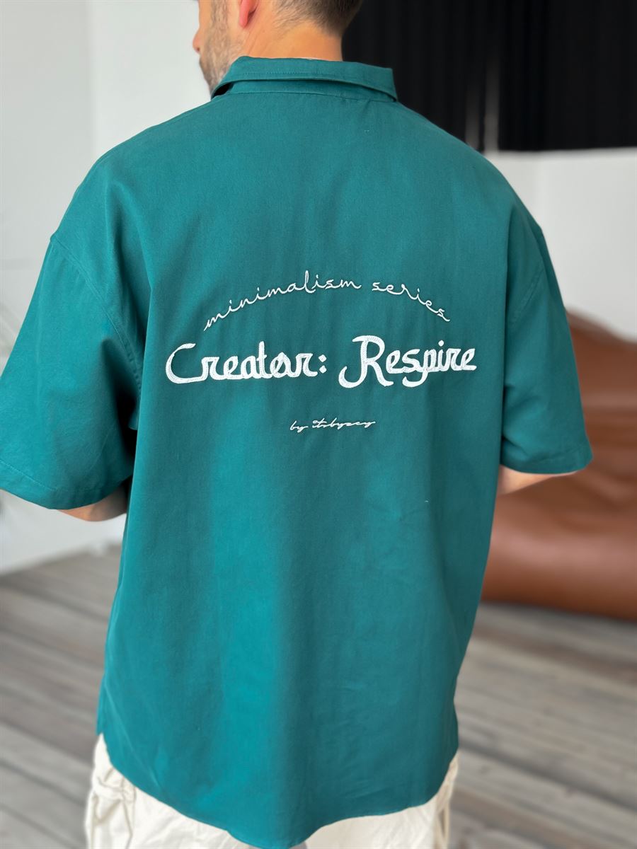 Res Embroidered Oversize Short Sleeve Shirt