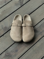 Faux Leather Sabo Clogs
