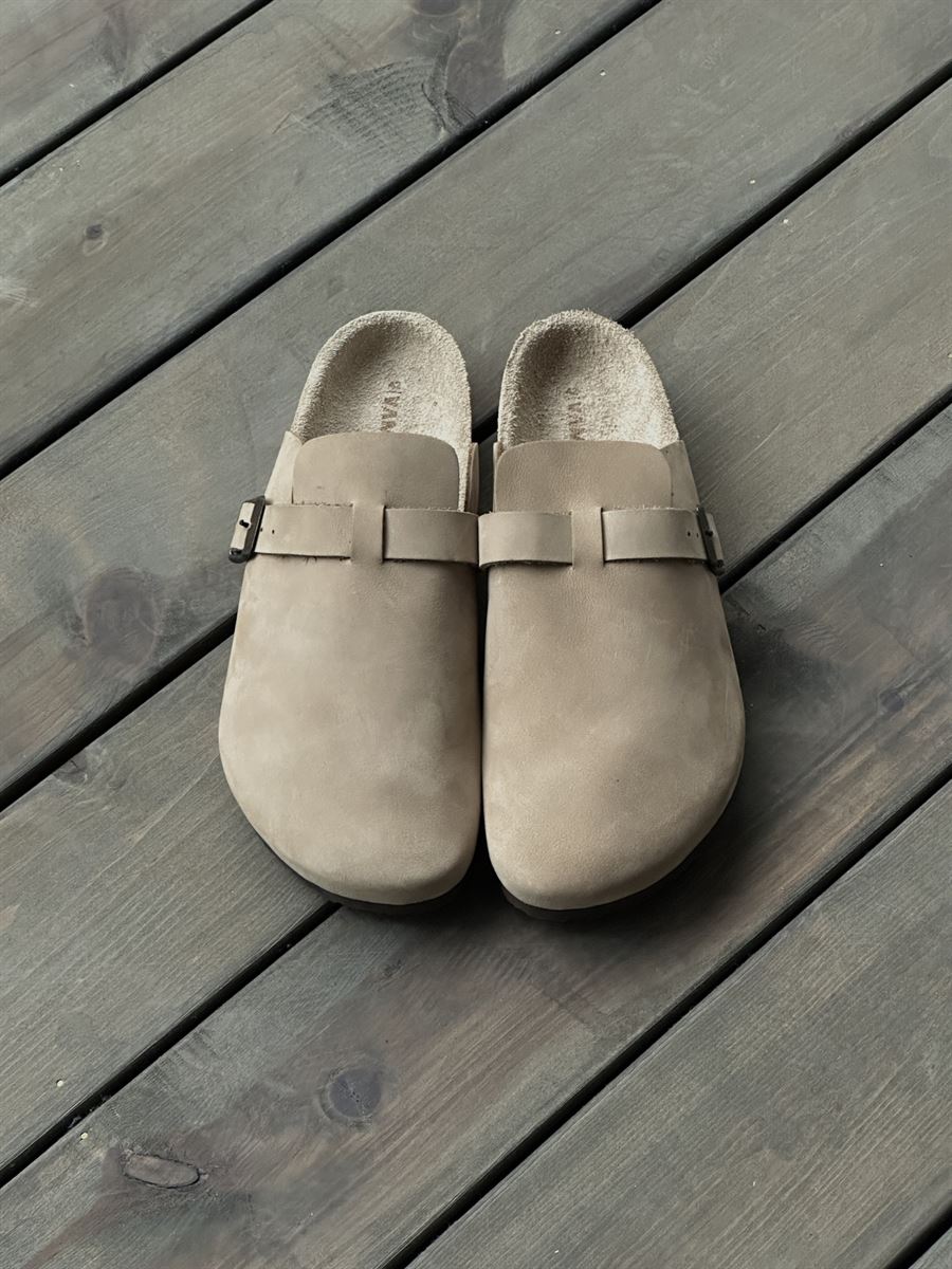 Faux Leather Sabo Clogs