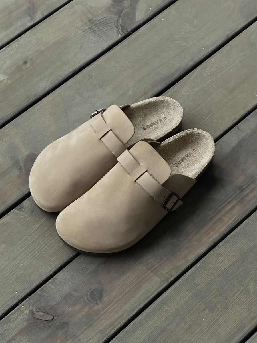 Faux Leather Sabo Clogs