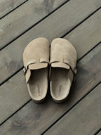 Faux Leather Sabo Clogs