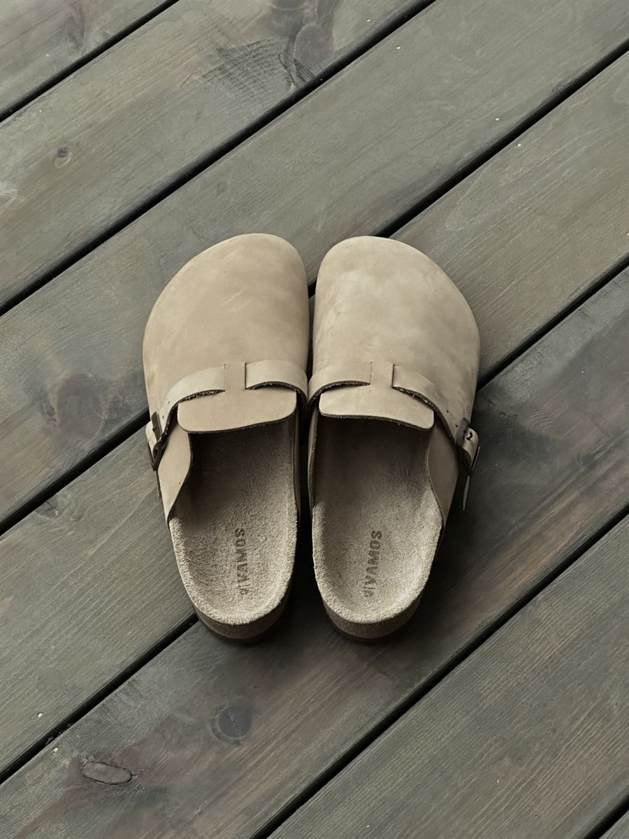 Faux Leather Sabo Clogs