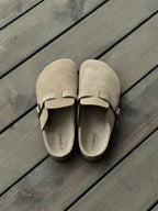 Faux Leather Sabo Clogs
