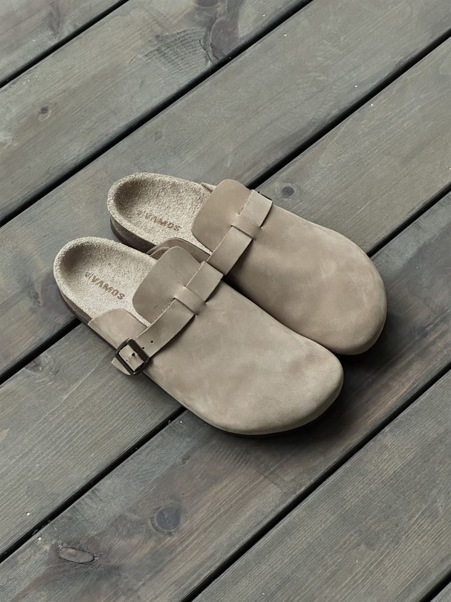 Faux Leather Sabo Clogs