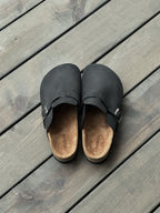 Faux Leather Sabo Clogs