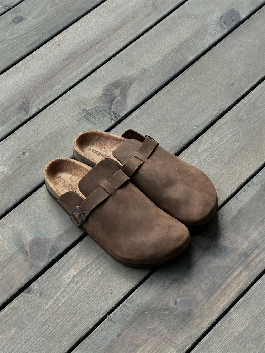 Faux Leather Sabo Clogs