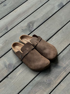 Faux Leather Sabo Clogs