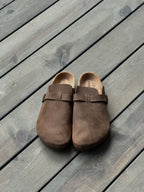Faux Leather Sabo Clogs