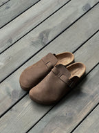 Faux Leather Sabo Clogs