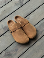 Faux Leather Sabo Clogs