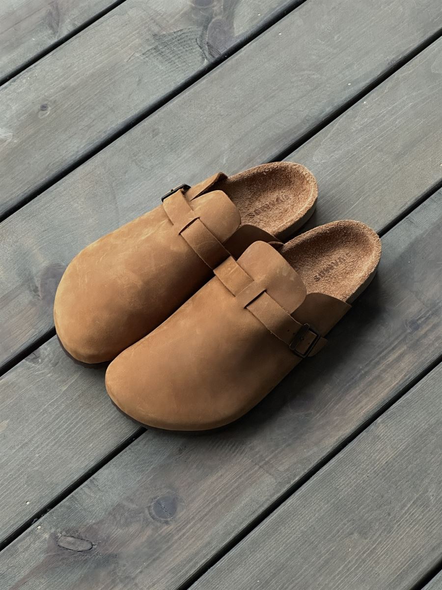 Faux Leather Sabo Clogs