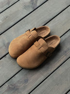 Faux Leather Sabo Clogs