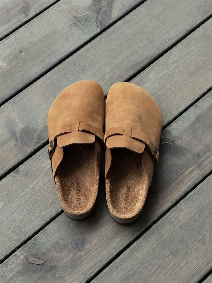 Faux Leather Sabo Clogs