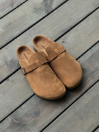 Faux Leather Sabo Clogs