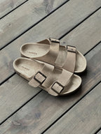 Faux Leather Buckle Sandals