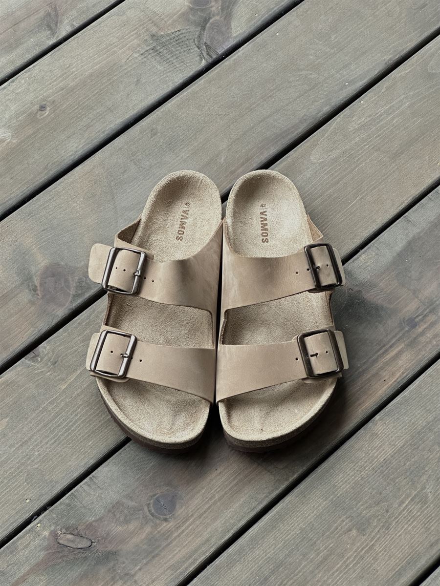Faux Leather Buckle Sandals