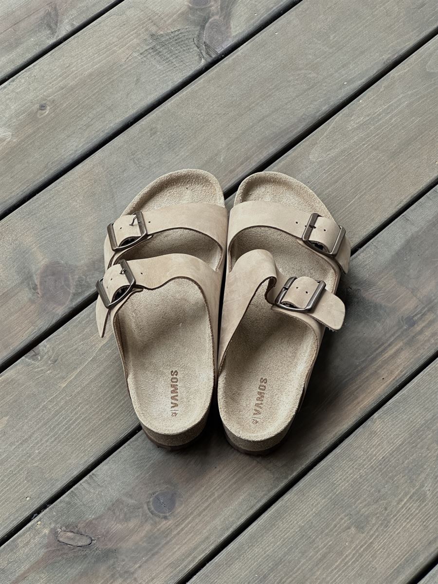 Faux Leather Buckle Sandals