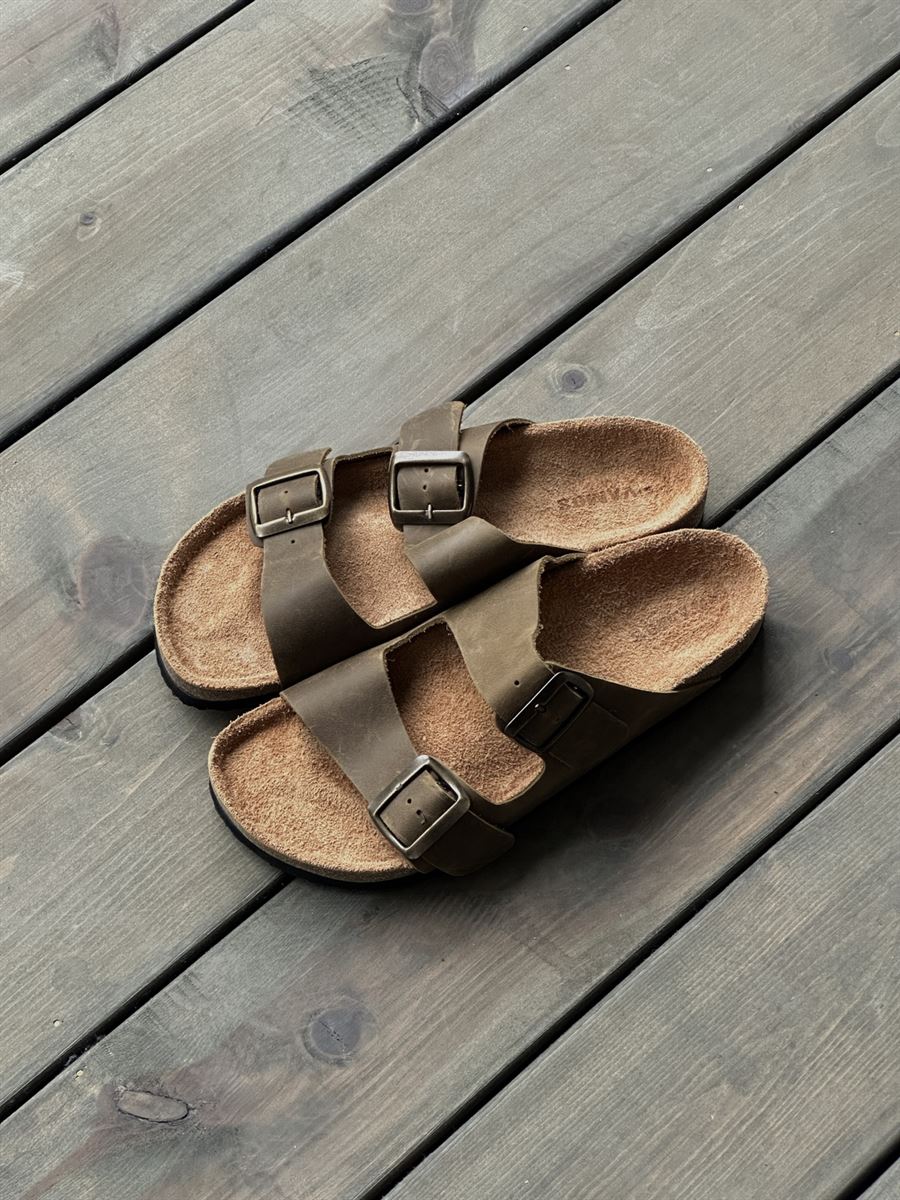 Faux Leather Buckle Sandals