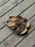 Faux Leather Buckle Sandals