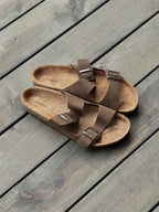 Faux Leather Buckle Sandals