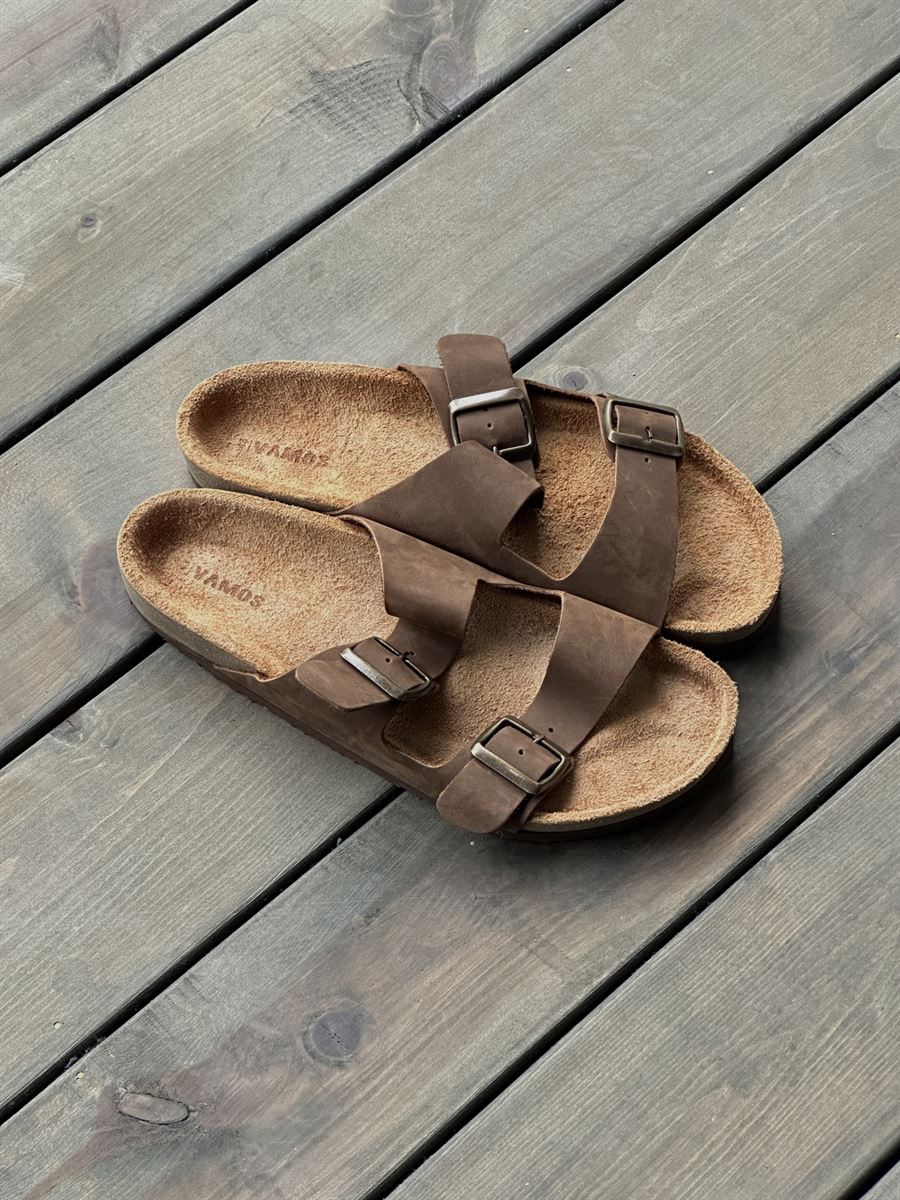 Faux Leather Buckle Sandals