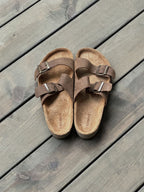 Faux Leather Buckle Sandals