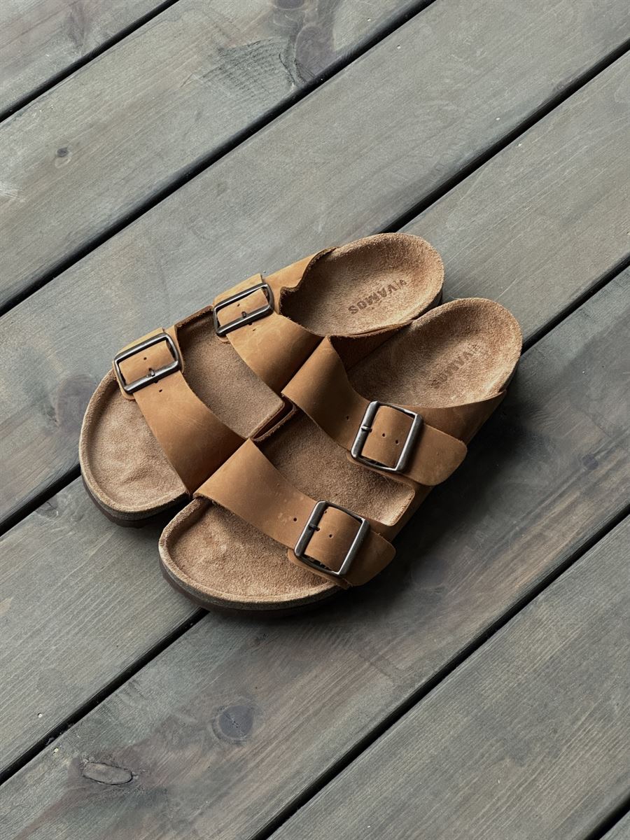 Faux Leather Buckle Sandals
