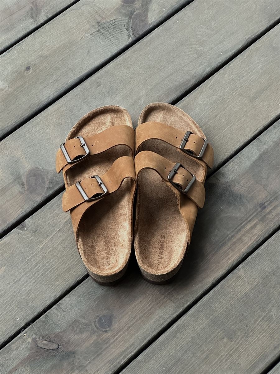 Faux Leather Buckle Sandals
