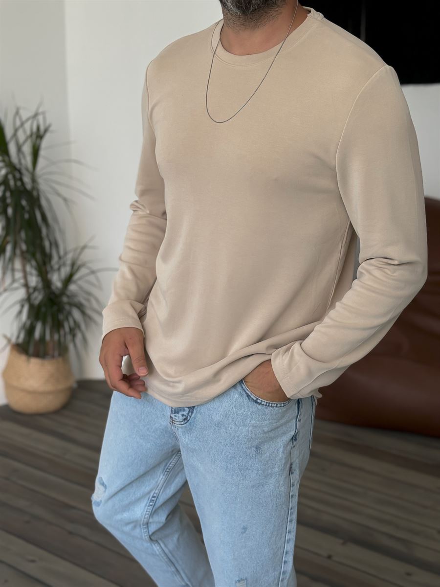 Cotton Long Sleeve Basic Sweat