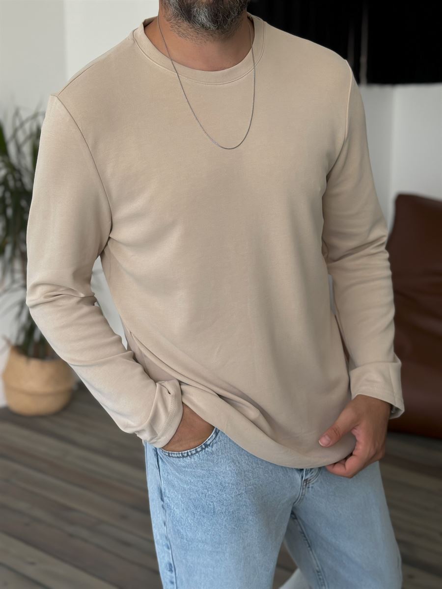 Cotton Long Sleeve Basic Sweat