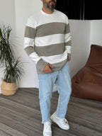 Patchwork Ribbed Sweatshirt