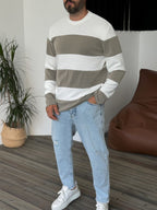 Patchwork Ribbed Sweatshirt