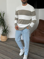 Patchwork Ribbed Sweatshirt