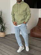 Green Basic Hooded Sweatshirt BY-057