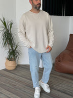 Basic Raw Neck Sweatshirt