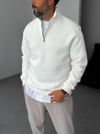 Half-Zip Embroidered Sweatshirt