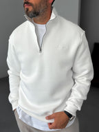 Half-Zip Embroidered Sweatshirt