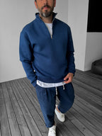 Half-Zip Embroidered Sweatshirt