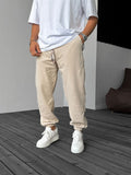 Side Patch Stitched Elastic Sweatpants
