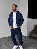 Basic Zipped Hooded Sweatshirt