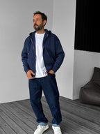 Basic Zipped Hooded Sweatshirt