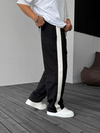 Wicker Striped Straight Leg Sweatpants