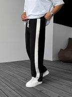 Wicker Striped Straight Leg Sweatpants