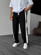 Wicker Striped Straight Leg Sweatpants