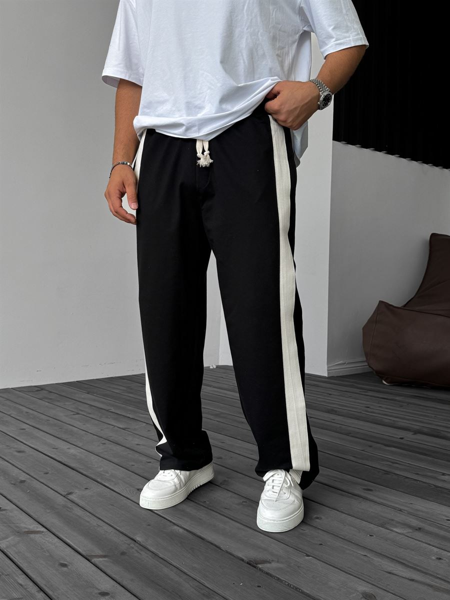 Wicker Striped Straight Leg Sweatpants