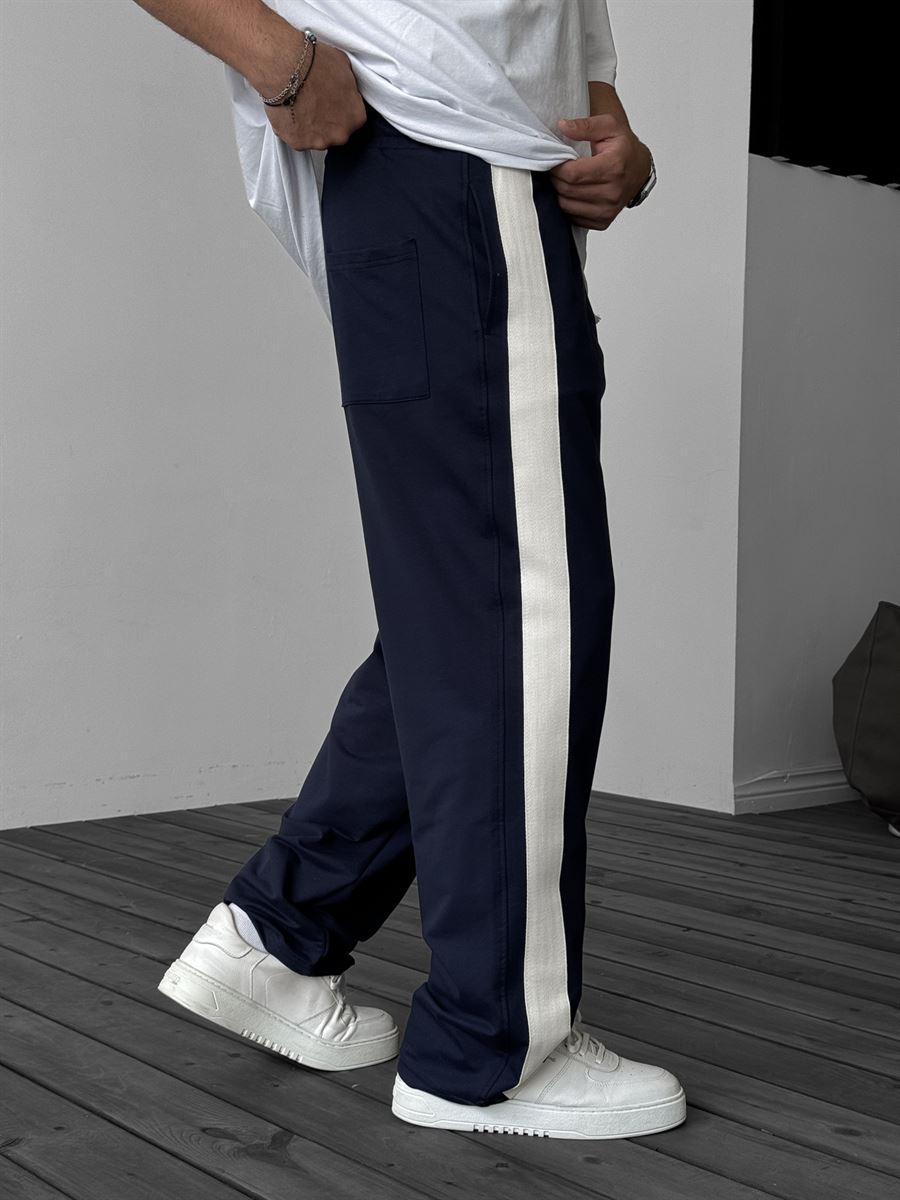 Wicker Striped Straight Leg Sweatpants